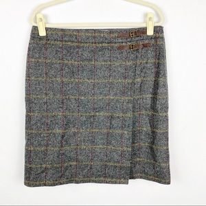 Boden British Tweed by Moon Plaid Wool Skirt